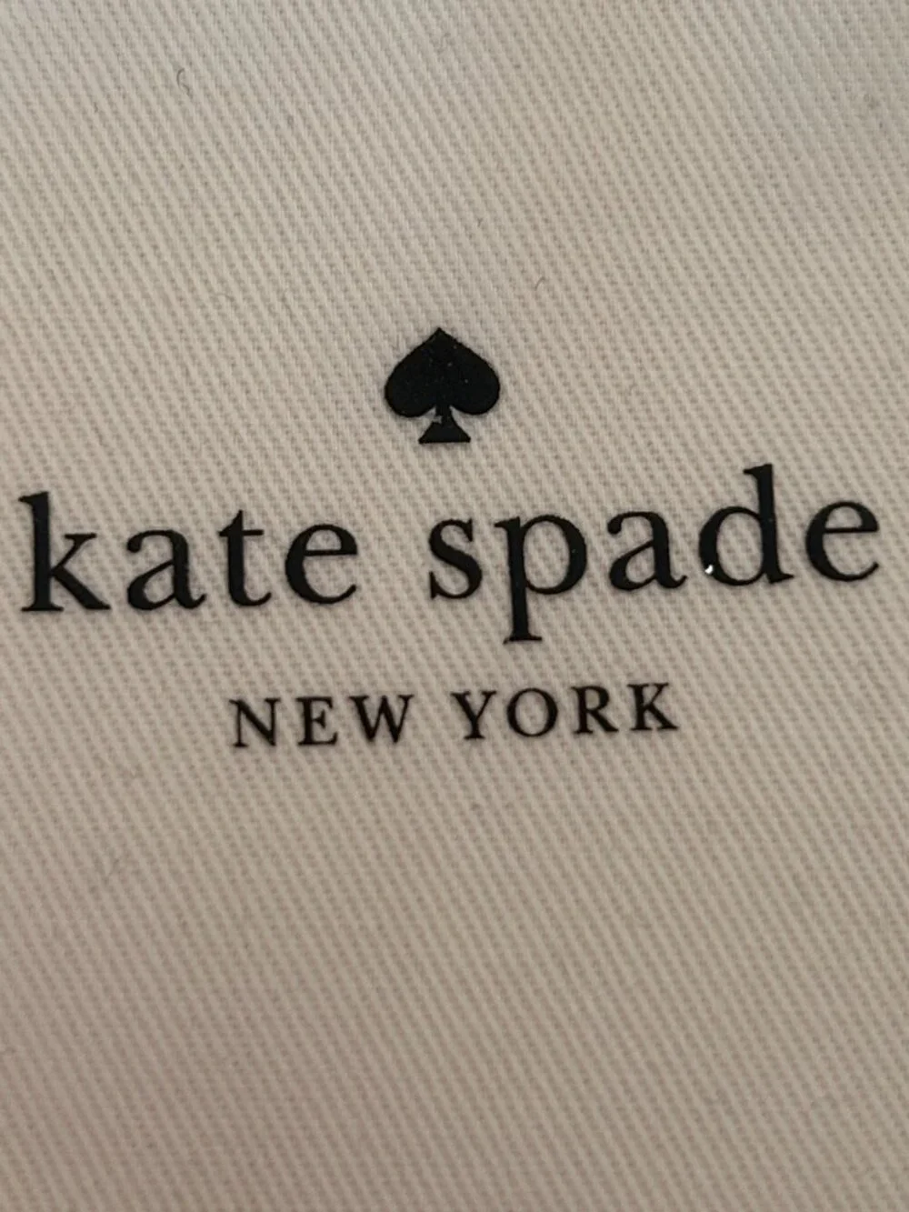 Small Kate Spade Jewelry Drawstring Pouch White and Black